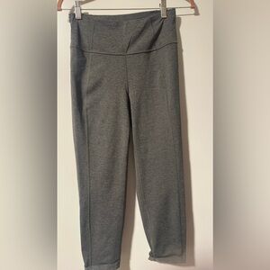 Lucy Greenish Gray Heather Seam-Detail Active Leggings